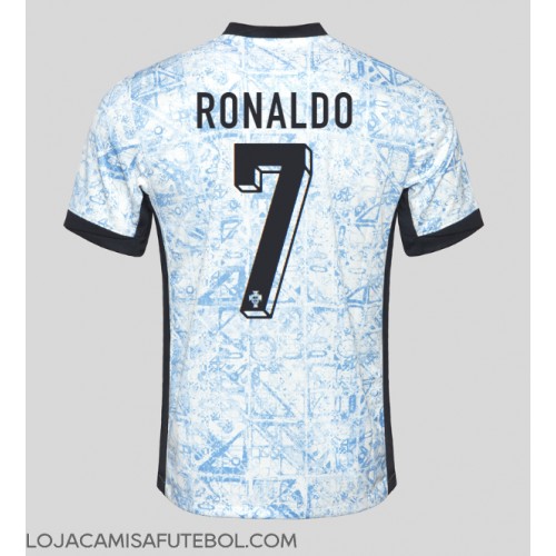 Camisa de Futebol Portugal Cristiano Ronaldo #7 Equipamento Secundário Europeu 2024 Manga Curta